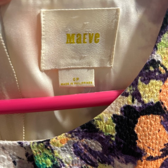 Maeve Floral Mini Dress - Purple, Orange, Black - Picture 2 of 3